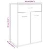 Shoe Cabinet Grey Sonoma 60 x 35 x 84 cm Particleboard