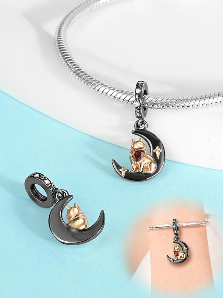 Black Cat Dog Dinosaurs Heart Moon Copper Plated For Charms Copper Plated Original Bracelet For Jewelry Making