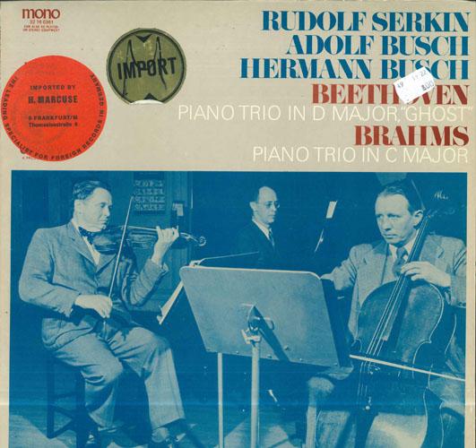 

LP Record BEETHOVEN BRAHMS RUDOLF SERKIN Piano Trio In D Major ghost Pi 32160361 ODYSSEY US Classical Used