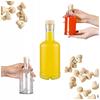Tadek Glass Bottle 250ml For Liqueurs Alcohol Juice With Cork