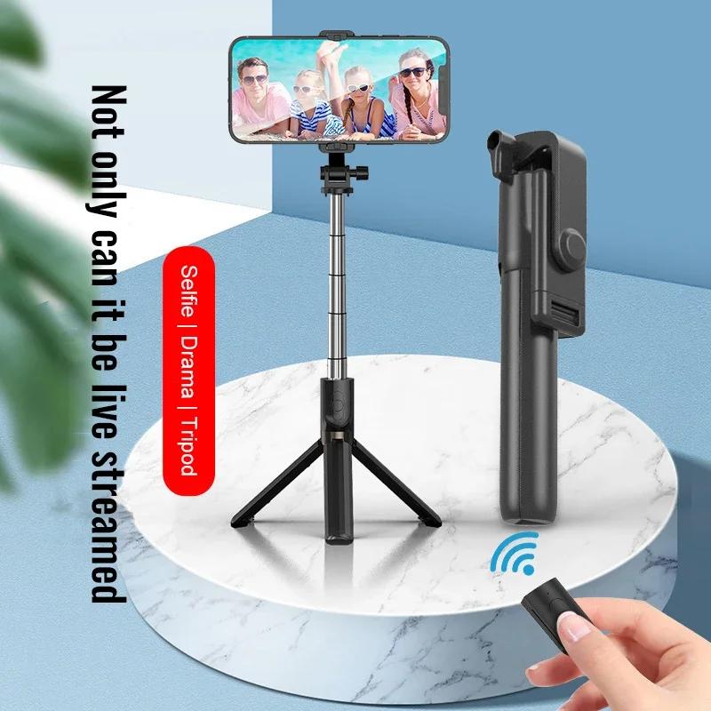 Handheld 360 Degree Flexible Sports Camera Mini Selfie Stick Tripod with Wireless Remote Mobile Phone Monopod Stand