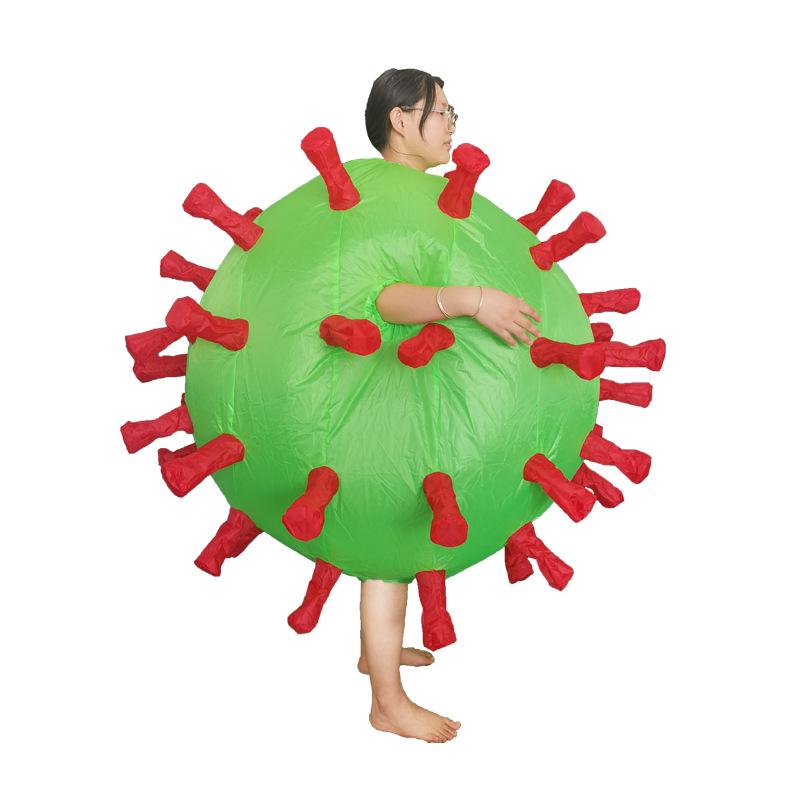 Opblaasbaar Virus Kostuum Pak - Halloween Cosplay Cartoon Mascotte