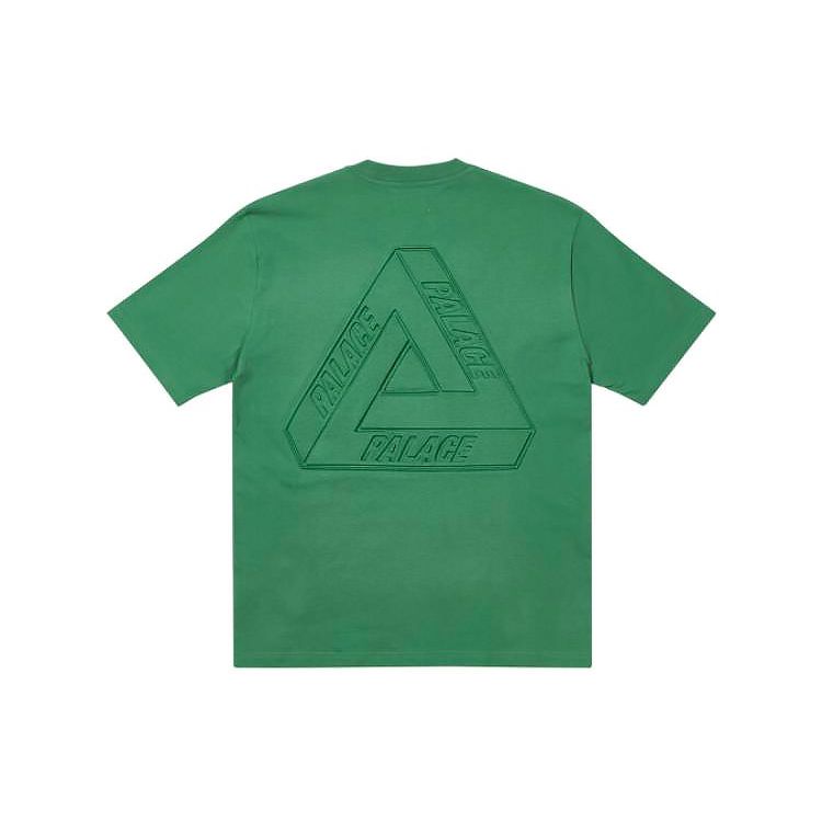 Palace Tri-Ferg Embossed T-Shirt Green Unisex Tops P22ES176