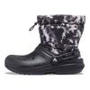 Crocs Klassische gefütterte Neo Tie-Dye Print Winter Komfort Casual Schneestiefel Unisex Stiefel Schwarz 207328-001