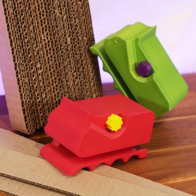 Kitty Cardboard Cutter 3D Printed Cardboard Cutter Cat Shape Sliding Cutter for DIY Cat Scratchers Wrapping Paper