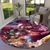 Demon Slayer Round Area Rug Carpet Rug For Living Room Bedroom Sofa Playroom Decor Nonslip Floor Mat