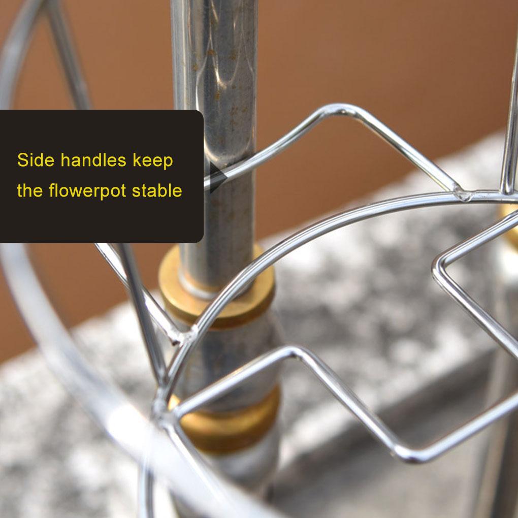 Hanging Plant Shelf Balcony Flower Pot Stand Stainless Support Tray for Railing Outdoor Fence