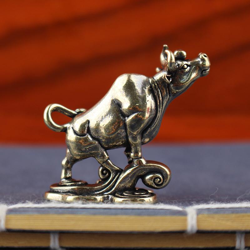 Figura Retro da Corrida di Tori Decorazione per la Casa Spirito della Corrida che Si Innalza Toro di Ottone Wall Street Accessori da Corrida Decorazione Toro in Rame