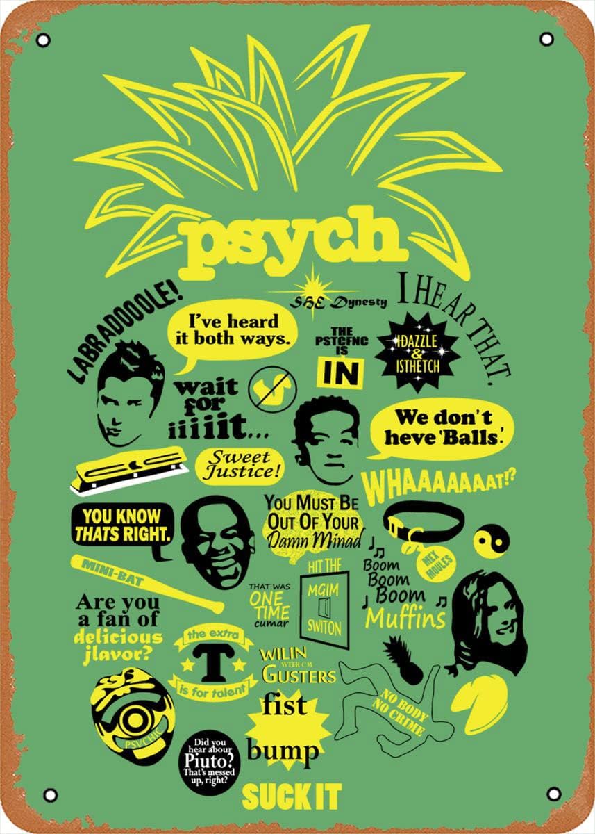 Vintage Metal Tin Signs Movie Poster Retro Metal Sign Psych Movie Wall Art Decor Tin Sign 20x30cm（7.8x11.8inch）