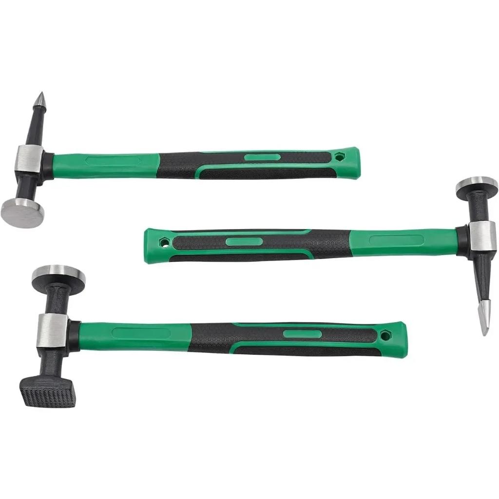 9Pcs Auto Body Panel Fender Hammer Dolly Set, Metal Body Hammer and Dolly Set, Dent Repair Tools for Auto/Mechanical Repair