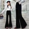 2025 Girls' Micro Flare Horseshoe Sweatpants - Spring/Autumn Style, Casual Sports Pants for Big Kids