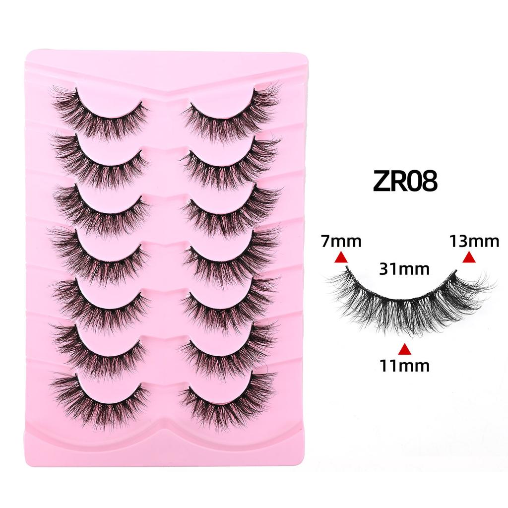 7 Pairs of Thick Fried Hair Models, Natural Curled Eyelashes, European and American Exaggerated False Eyelashes 2026