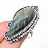 Labradorite Gemstone Handmade 925 Sterling Silver Jewelry Ring Size 7 SU-7399