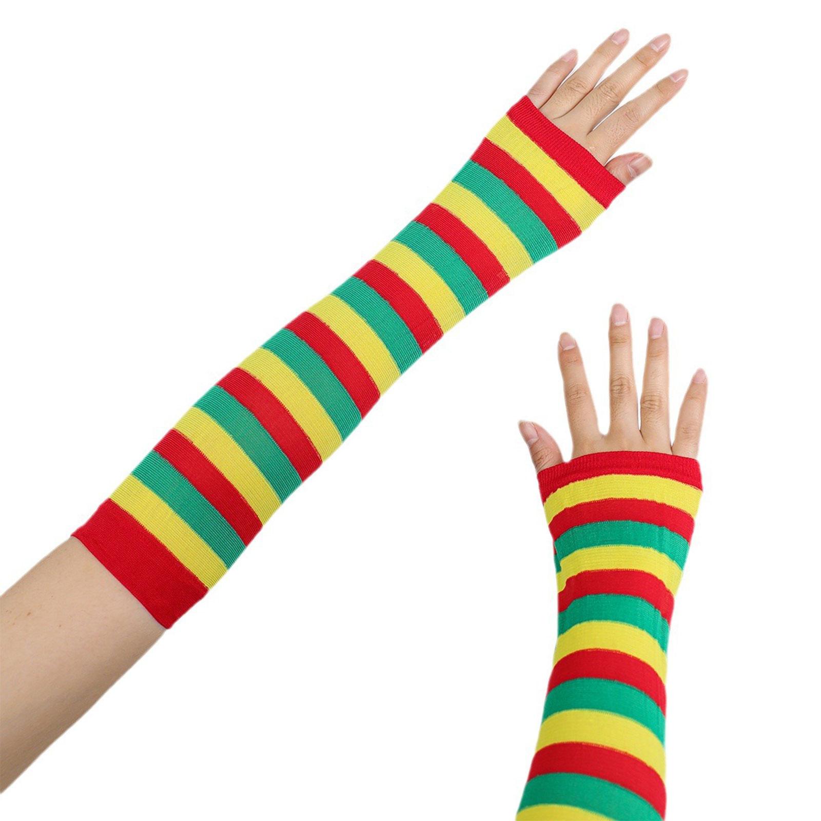 

1 пара перчаток в цветную полоску, теплые двухслойные варежки, зимние перчатки для мужчин и женщин красный