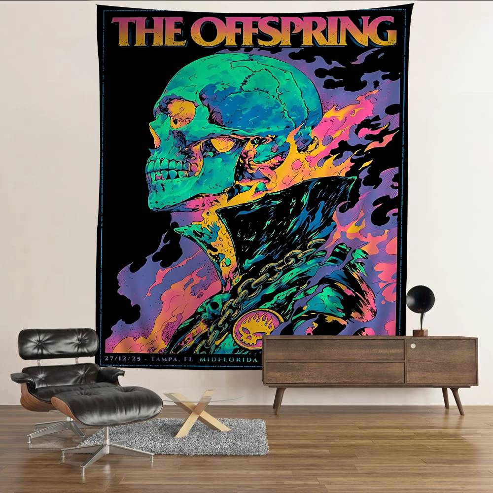Textilien Unisex Rock Band The O-Offspring Calssic Printed Large Wall Tapestry Art Science Fiction Room Home Decor Decor Blanket
