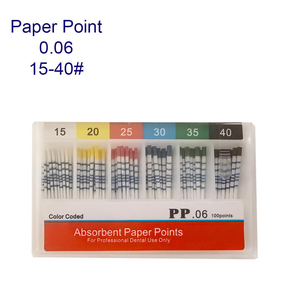 0.02 0.04 0.06 Dental Filling Material Dentist Product Root Canal Endodontic Paper Tips Dental Absorbent Paper Points