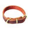 Leather Collar Pet Collar Brass Buckle Horsehide Dog Collar