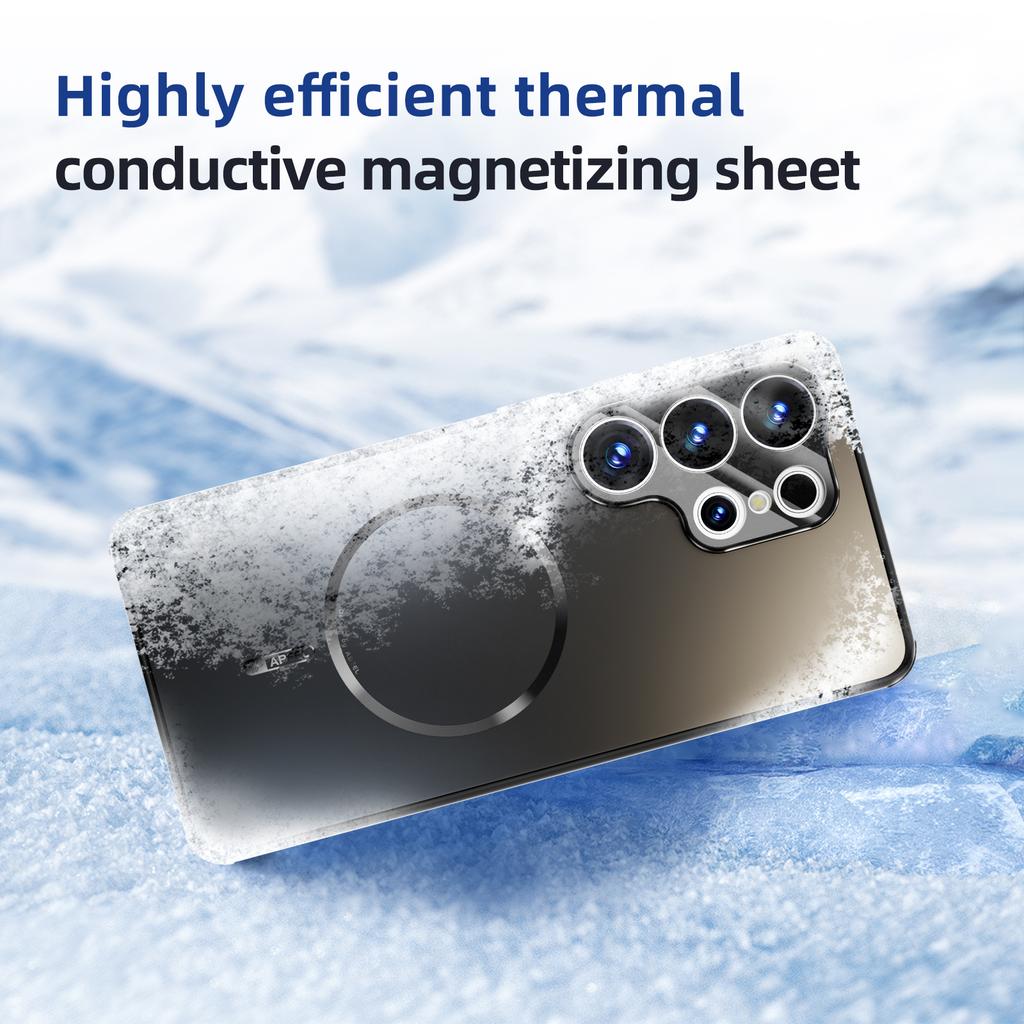 For Magsafe Magnetic Heat Dissipation Matte Shockproof Phone Case for Samsung Galaxy S26 Ultra Plus S25 Edge Lens Protect Cover