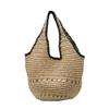 Straw Bag Shoulder Woven Bag Women's Handwoven Bag Casual Versatile Large Capacity Lazy Beach Bag