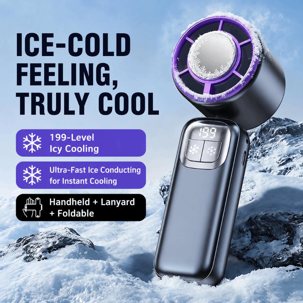 Cooling Ice Cooler Turbo Jet Fan USB Rechargeable Cooling Fan Ice Cooler Fan  Outdoor Travel Office