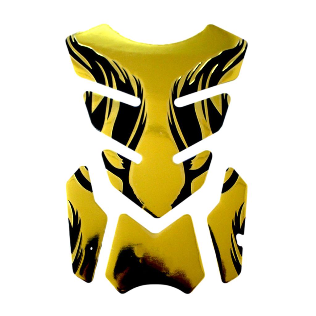 Motorbike Gas Cap Sticker Fish Bone Sticker Set, PVC Soft Rubber Flame Decoration Sticker