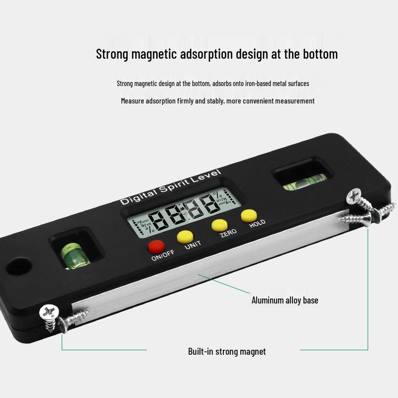 Mini 0-150mm Magnetic Digital Level & Caliper - Angle Finder & Ruler