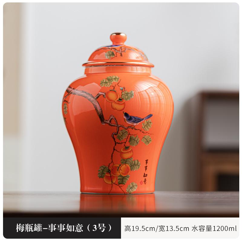 Teedose aus Keramik, feuchtigkeitsbeständig, versiegelte Dose für die Küche im Haushalt, allgemeine Dose, kreative Vorratsdose, Zubehör für die chinesische Teezeremonie