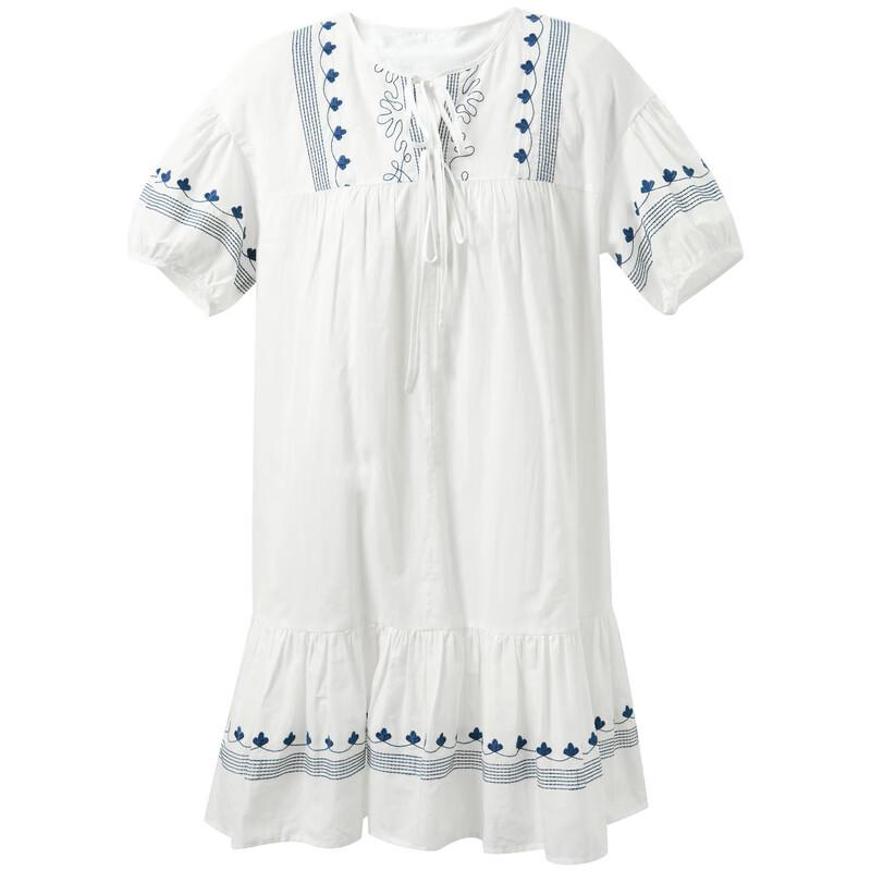 SanCai Summer Embroidered A-Line Mini Dress