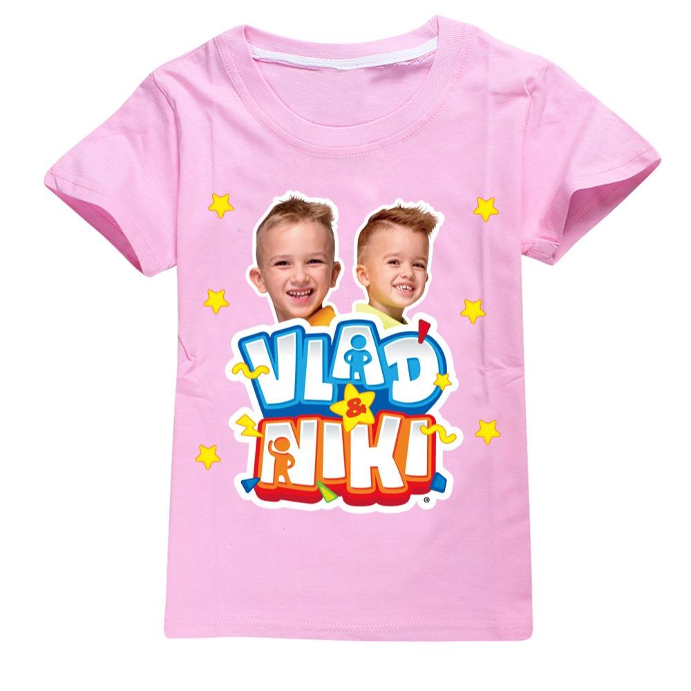 Children Cute Vlad Niki Clothes Kids Summer Fashion T-shirt Baby Boys Cartoon Tshirts Toddler Girls Short Sleeve Casual Tops