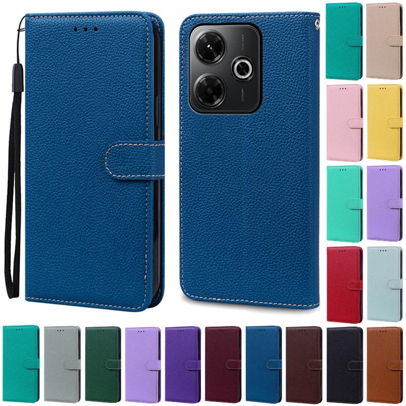 For Redmi 13X Case Leather Flip Wallet Cover For Xiaomi Redmi 13X Case Soft Silicone Book Cover For Redmi 13X Case Fundas