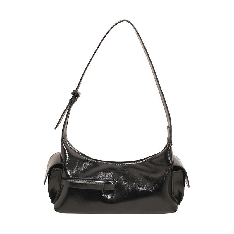 Niche Design Underarm Bag Women's New Fashion Retro Spice Girl Simple Locomotive Shoulder Bag