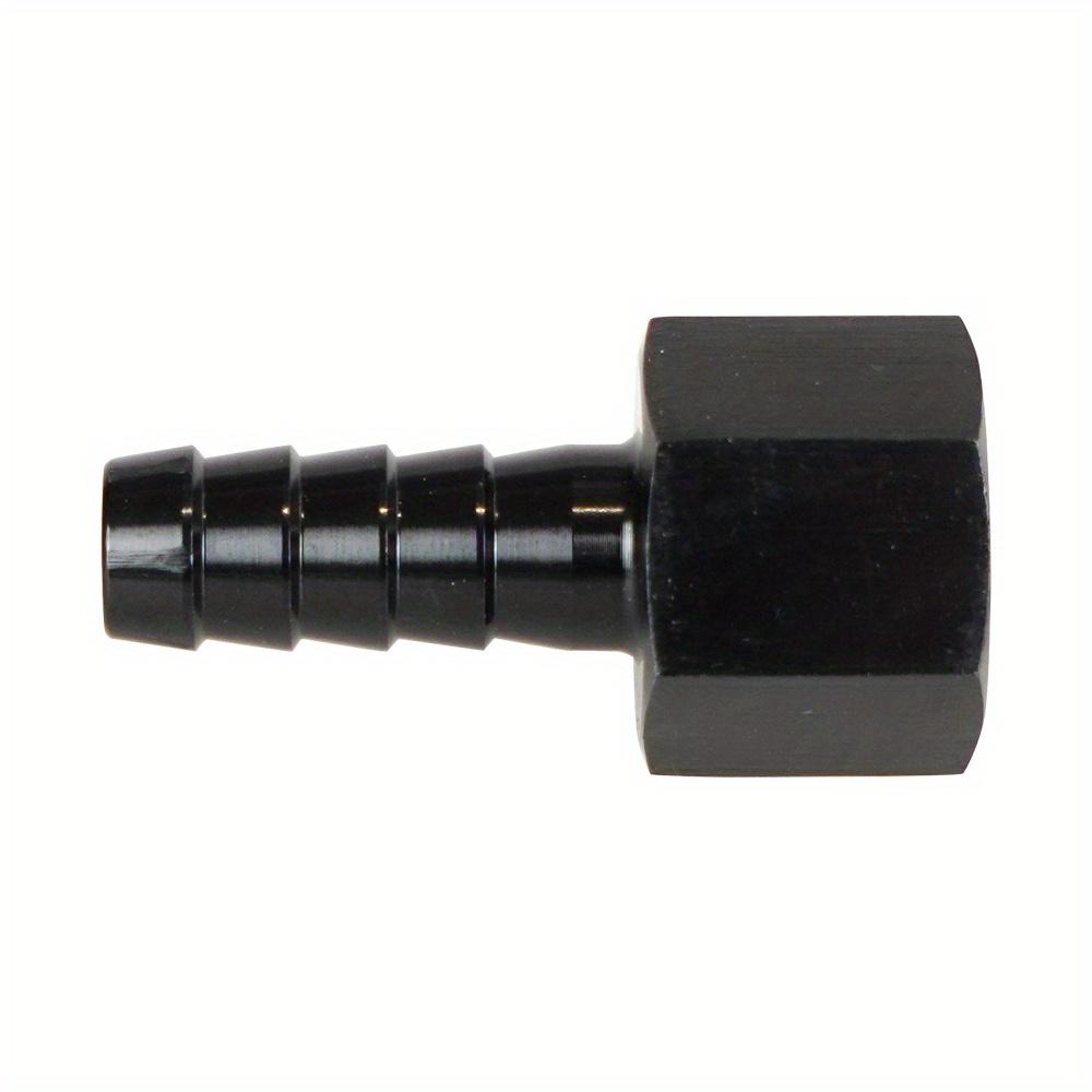 Fuel Line Adapters 1pc 8AN Thread Male To 3/8" Fuel Line Hose Adapters AN8 Hose Barbed Fitting Adapter with AN-8 Connector Black