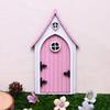 Dollhouse Mini Wooden Fairy Tale Door Dollhouse Gnome Door Model Miniature Garden Scene DIY Furniture Decoration Accessories