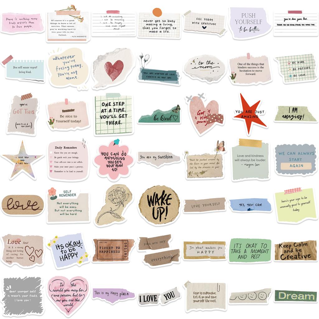 50 Neue Stile Retro Fragment Text Graffiti Aufkleber Dekorieren Gitarre Notizbuch Koffer DIY