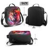 Galaxy Lion Insulated Lunch Box for Kids Leakproof Portable Lunch Bags with Adjustable Shoulder Strap Reusable Cooler Tote Bag