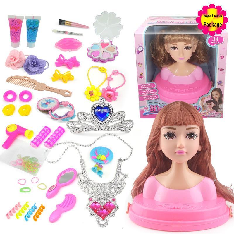 Hair Styling Barbie Doll Set: Half-body Princess Makeup Toy for Girls