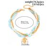 Elegant and Simple Heart-shaped Pendant Necklace, Fresh and Sweet Turquoise Imitation Pearl Necklace, Women's Daily Dating Jewelry Accessories