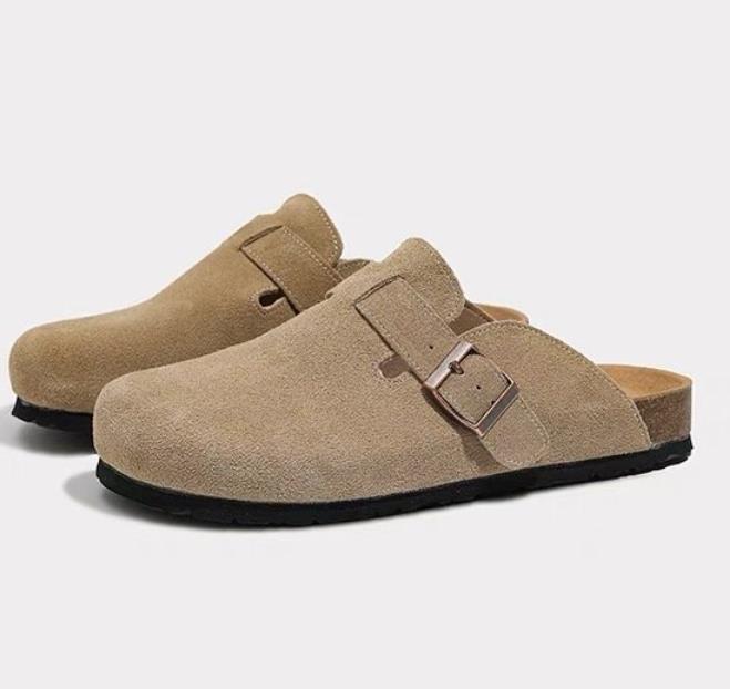 

Мода Роскошная Мода Женские Замшевые Мюли Тапочки Мужские Сабо Пробковая Стелька Сандалии с Поддержкой Свода Стопы Уличные Пляжные Слайды Домашняя Обувь 37 хаки