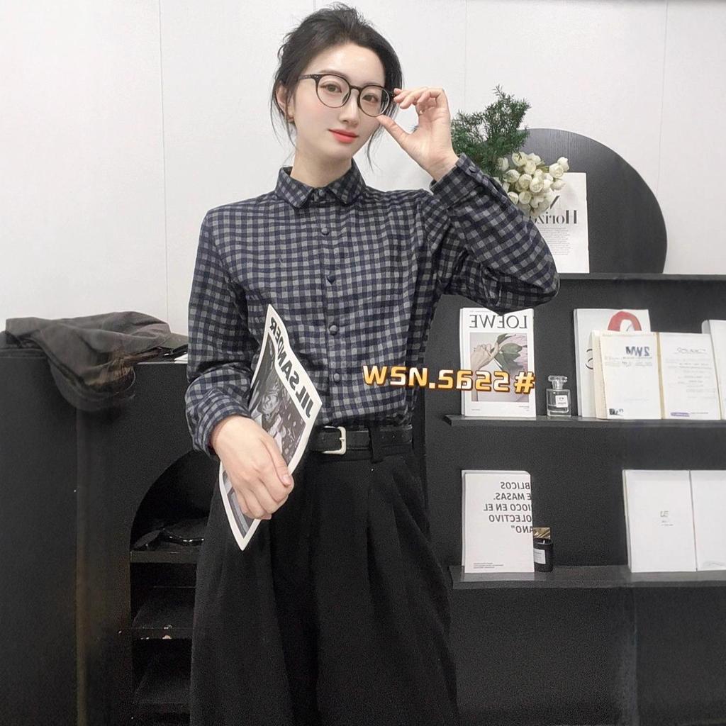 2025 Winter Women's Slimming Plaid Flannel Shirt - Long Sleeve Casual Top