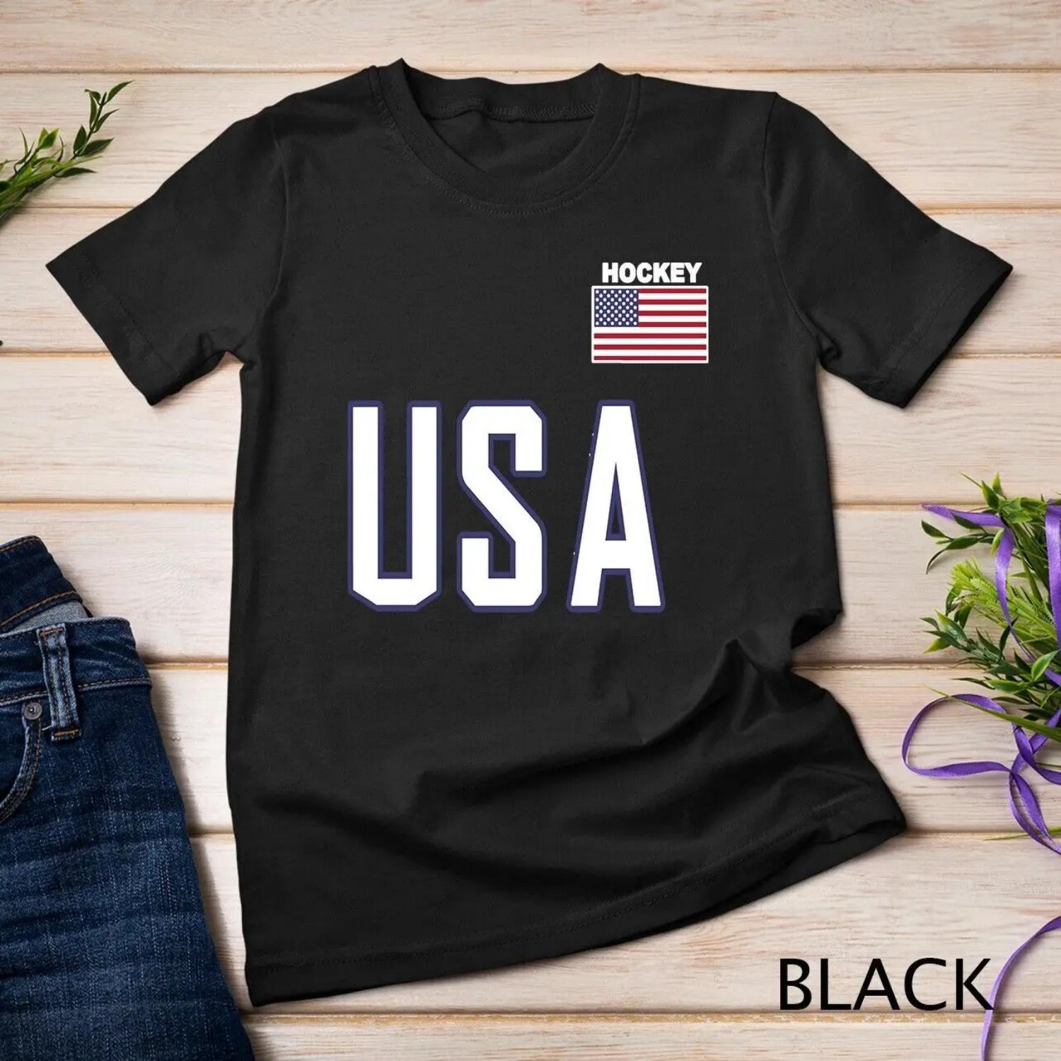 USA Flag Hockey Cool Pocket Equipment Top T shirt S