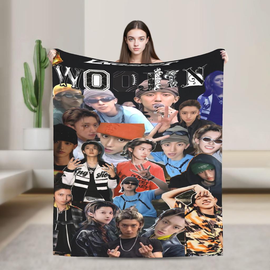LngsOhyul Woojin Louis Blanket Warm Soft Novelty Plush Throw Blanket For Couch Chair Sofa Bed Flannel Bedspread Bed Cover