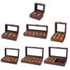 Wood Watch Storage Box Watch Display Holder Gift Box 2/3/6/10/12 Slot Watch Cases Box for Christmas Anniversary Birthday