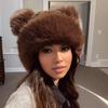 1pc Women Warm Bucket Hat for Winter,Urban Outdoor Series Casual and Fashionable Women's Mongolian Hat,suitable for Dailywear