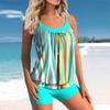 Women's Sexy Slim Fit Printed Sling Split Bikini Plus Size Swimsuit (Two Piece)