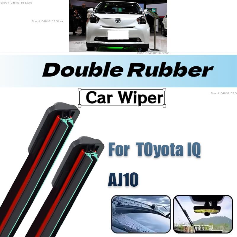 3PCS Car Wiper for Toyota / Scion iQ AJ10 2008-2015 Front Rear Windshield Windscreen Wiper Blade Rubber Accessories