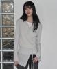 Ledeoli Henley Neck Layered Set Linen Knit Top [Black]