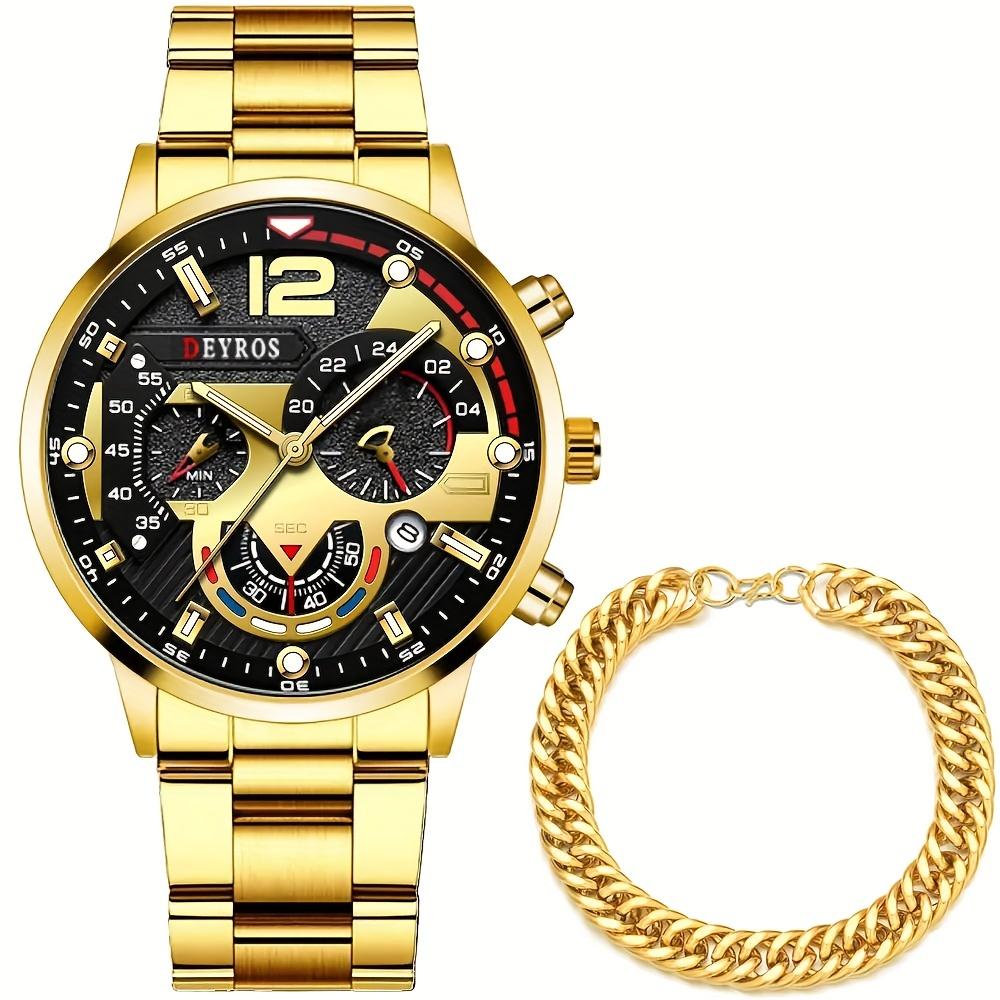 Stylish Men's Quartz Watch - Stainless Steel Calendar Watch with Classic Casual Design, Ideal for Daily Wear, Business, and Formal Occasions