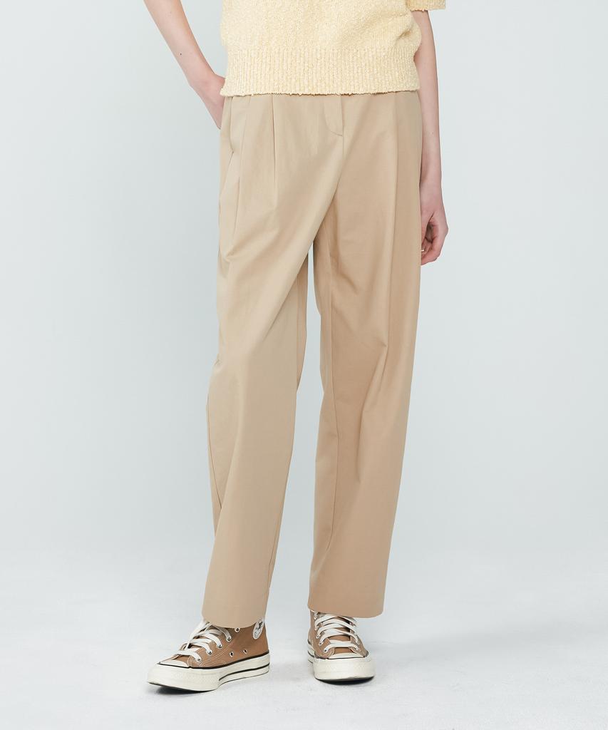 DEPASION Heavy Cotton Semi-Baggy Pants (Beige)