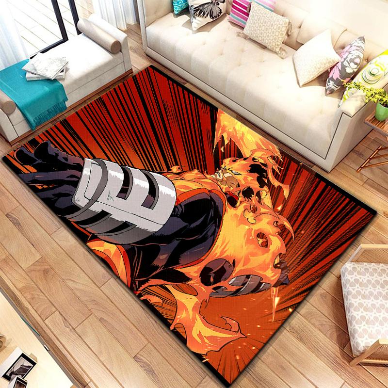 Anime carpet My hero science printed area carpet Living room Bedroom floor mat Kitchen Non slip Matte Mat Children's Bedroom Mat