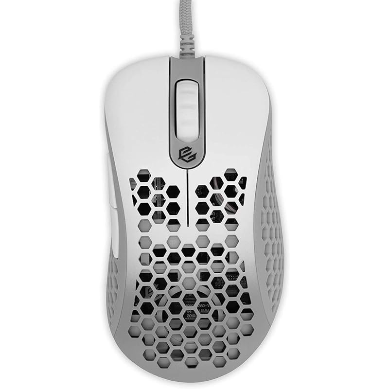 

Gwolves Skoll SKL 2020 edition 65g Ultra-light honeycomb design wired rgb gaming mouse max 12000 DPI (white) (long)
